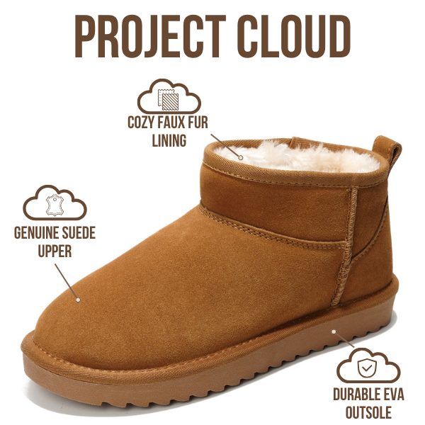 Project Cloud | "Hippy" Women Ankle Boots | 100% Genuine Suede | Water Resistant | ProjectPlush | Lightweight | Non-Slip