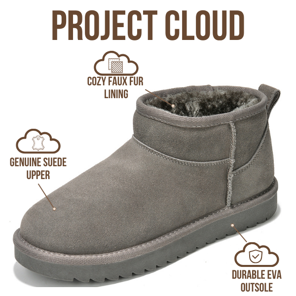 Project Cloud | "Hippy" Women Ankle Boots | 100% Genuine Suede | Water Resistant | ProjectPlush | Lightweight | Non-Slip