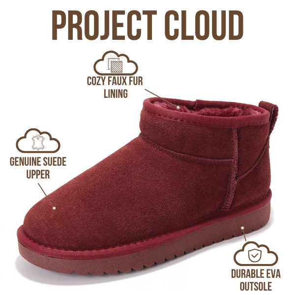 Project Cloud | "Hippy" Women Ankle Boots | 100% Genuine Suede | Water Resistant | ProjectPlush | Lightweight | Non-Slip