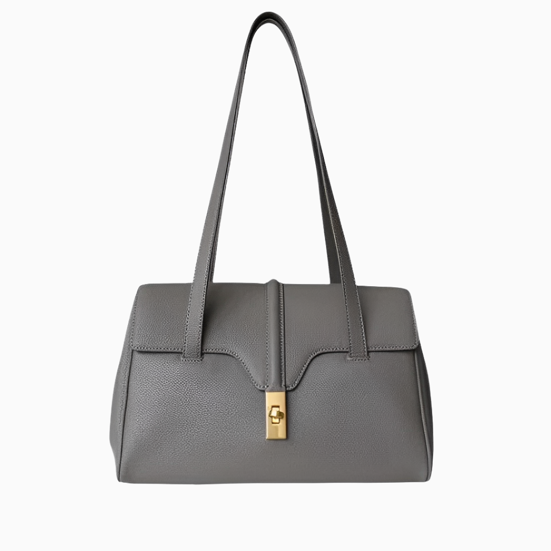 Lila Tasche aus echtem Leder 