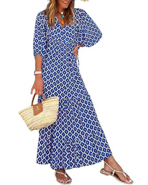 WOMEN'S PUFF SLEEVE FLORAL BOHO MAXI DRESS (BUY 2 FREE SHIPPING)