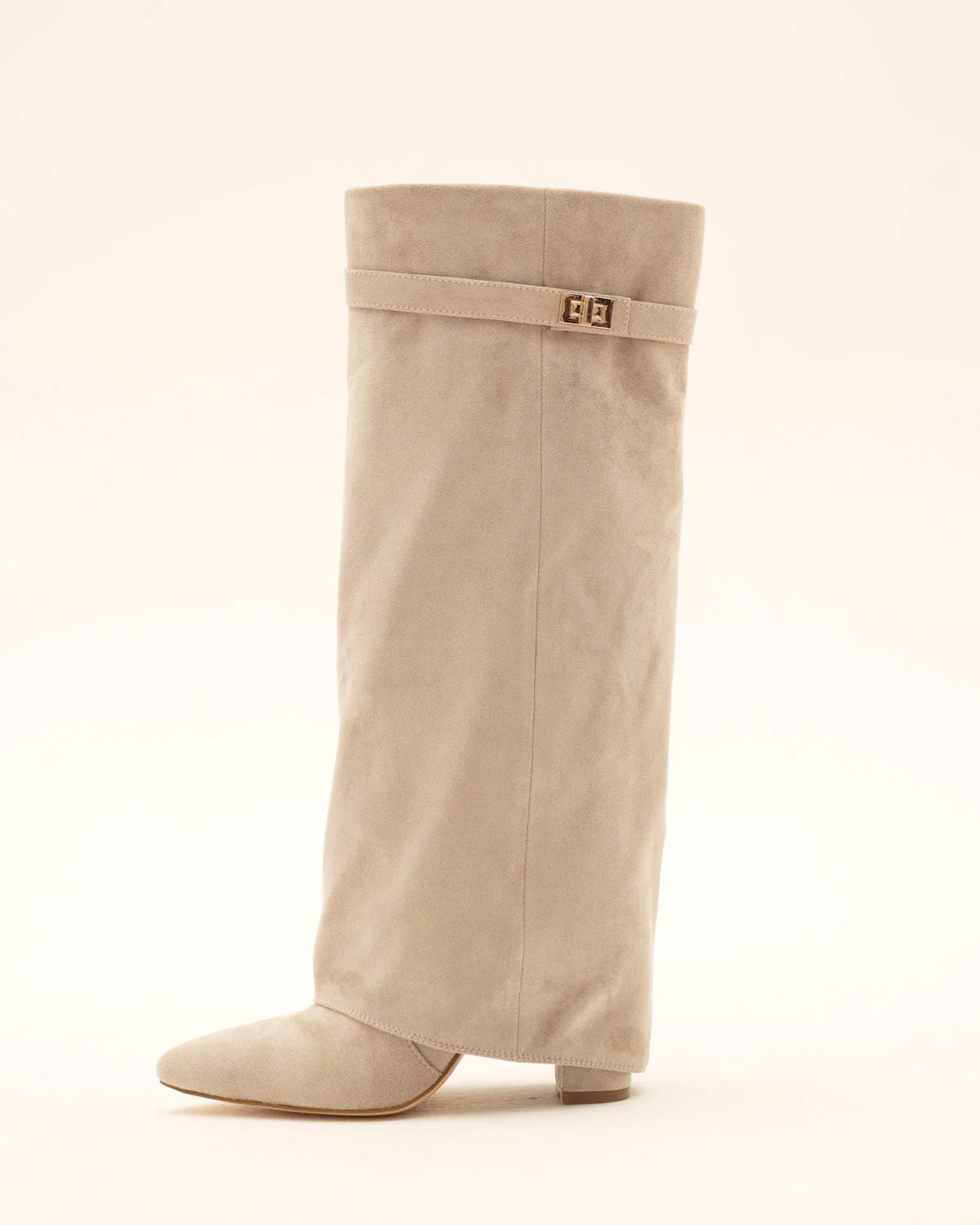 Suede knee high boots