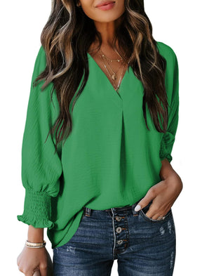 Hot Sale Women's Casual 3/4 Sleeve V Neck Basic Tops (Buy 2 Free Shipping)