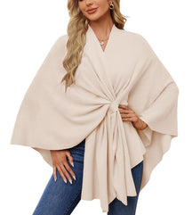 Women's Elegant Shawl Wraps Soft Open Front Poncho Sweater (Buy 2 Free Shipping)