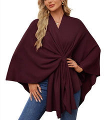 Women's Elegant Shawl Wraps Soft Open Front Poncho Sweater (Buy 2 Free Shipping)