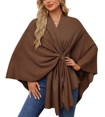 Women's Elegant Shawl Wraps Soft Open Front Poncho Sweater (Buy 2 Free Shipping)