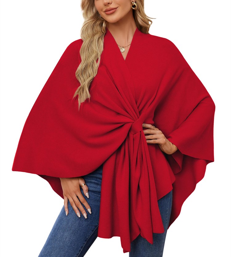 Women's Elegant Shawl Wraps Soft Open Front Poncho Sweater (Buy 2 Free Shipping)