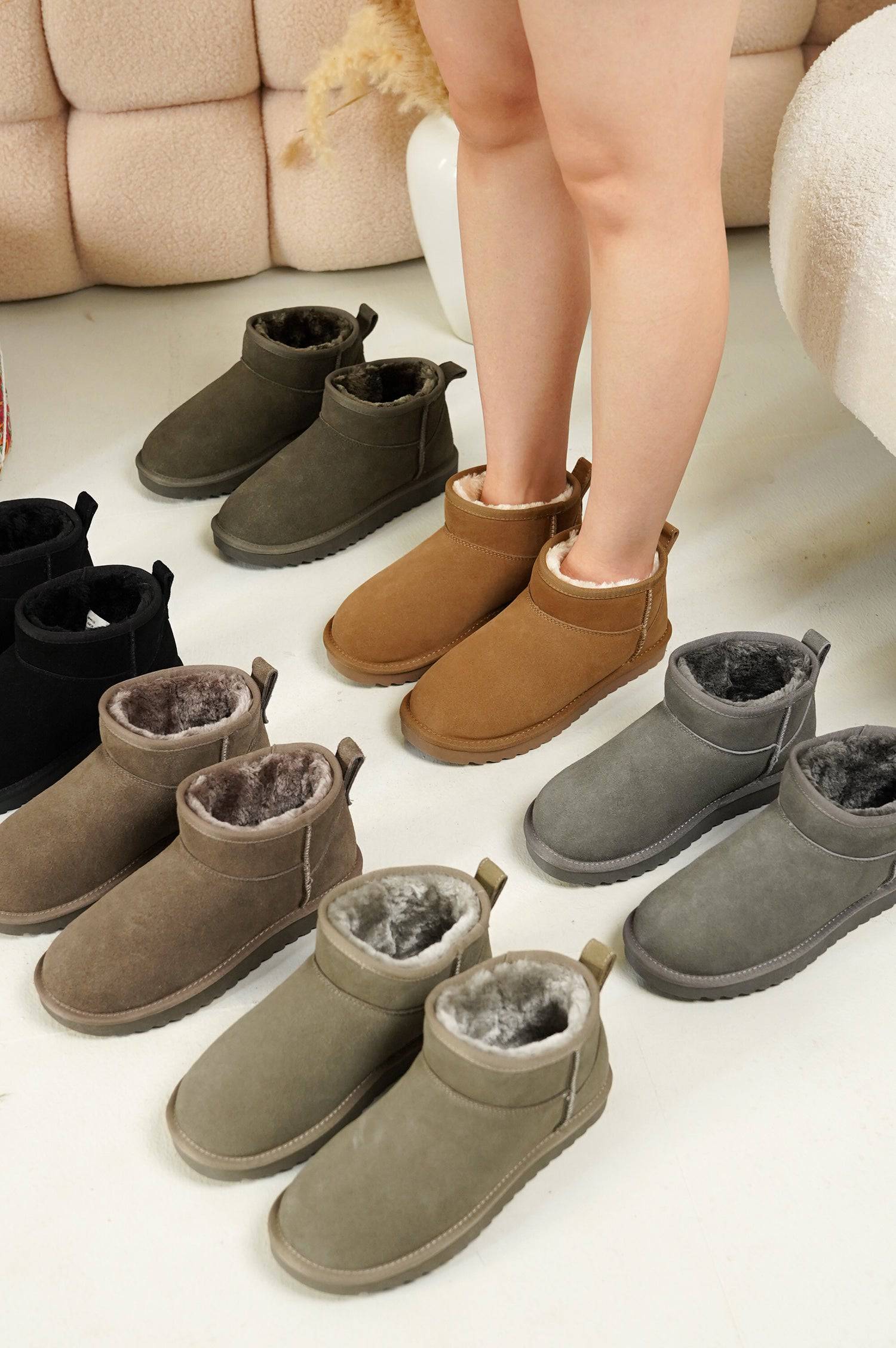 Project Cloud | "Hippy" Women Ankle Boots | 100% Genuine Suede | Water Resistant | ProjectPlush | Lightweight | Non-Slip