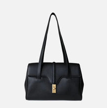 Lila Tasche aus echtem Leder 