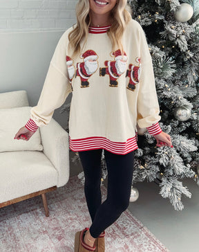 🎅🎄Women's Skating Santa Sequin Pullover (Buy 2 Free Shipping)