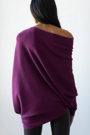 New Asymmetric Draped Jumper - One Size (Buy 2 Free Shipping)