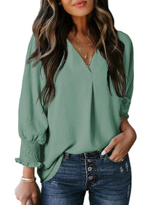 Hot Sale Women's Casual 3/4 Sleeve V Neck Basic Tops (Buy 2 Free Shipping)