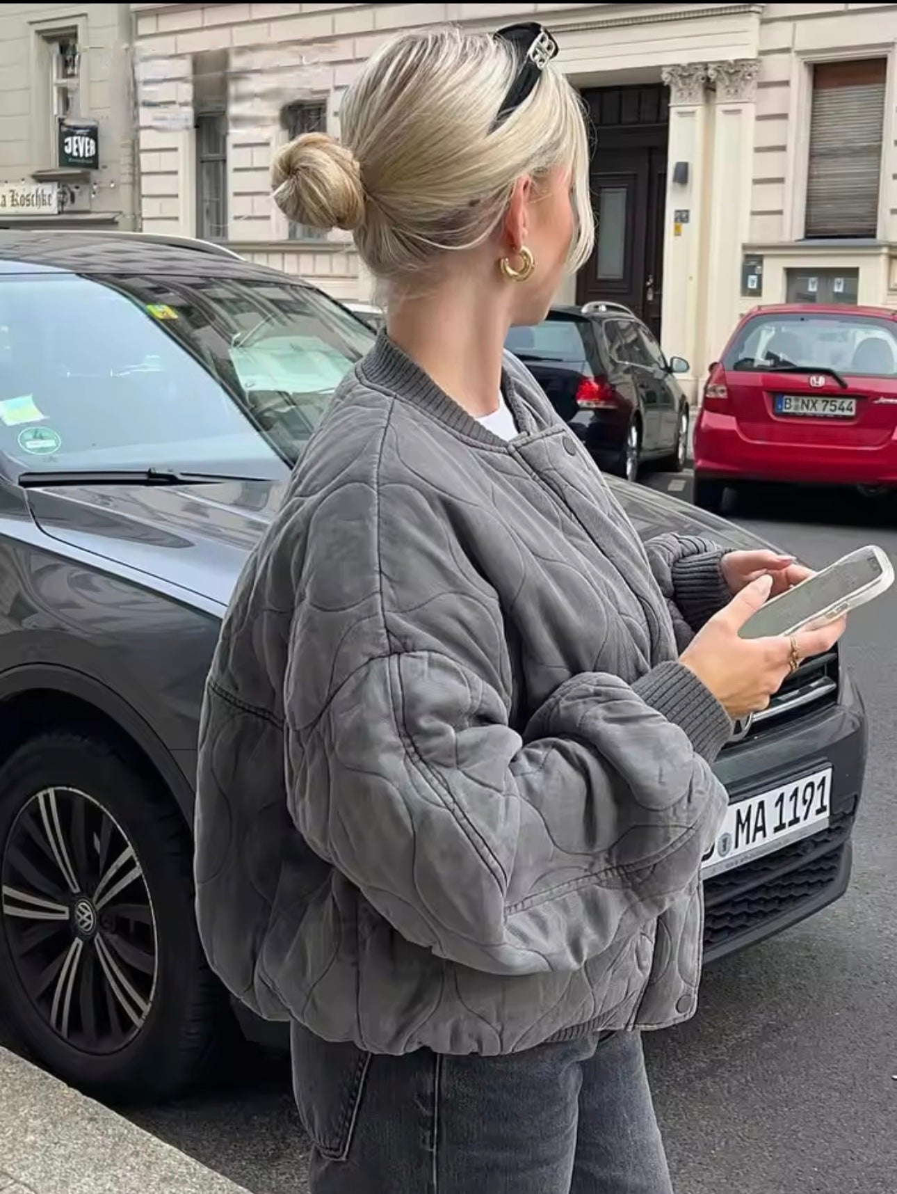 Ariana Padded Bomber Jacket