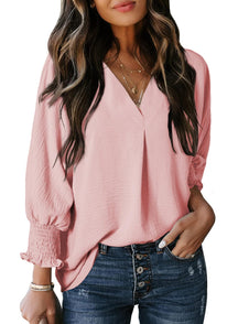 Hot Sale Women's Casual 3/4 Sleeve V Neck Basic Tops (Buy 2 Free Shipping)