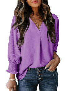 Hot Sale Women's Casual 3/4 Sleeve V Neck Basic Tops (Buy 2 Free Shipping)