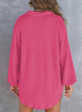 Autumn Women's Waffle Knit Long Sleeve Sweatshirt (Buy 2 Free Shipping)