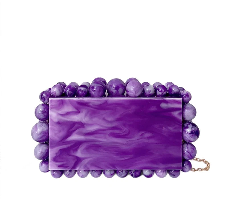 Marbled Acrylic Clutch Bag