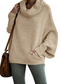 Women's Cowl Neck Pullover Sweaters with Pockets (Buy 2 Free Shipping)