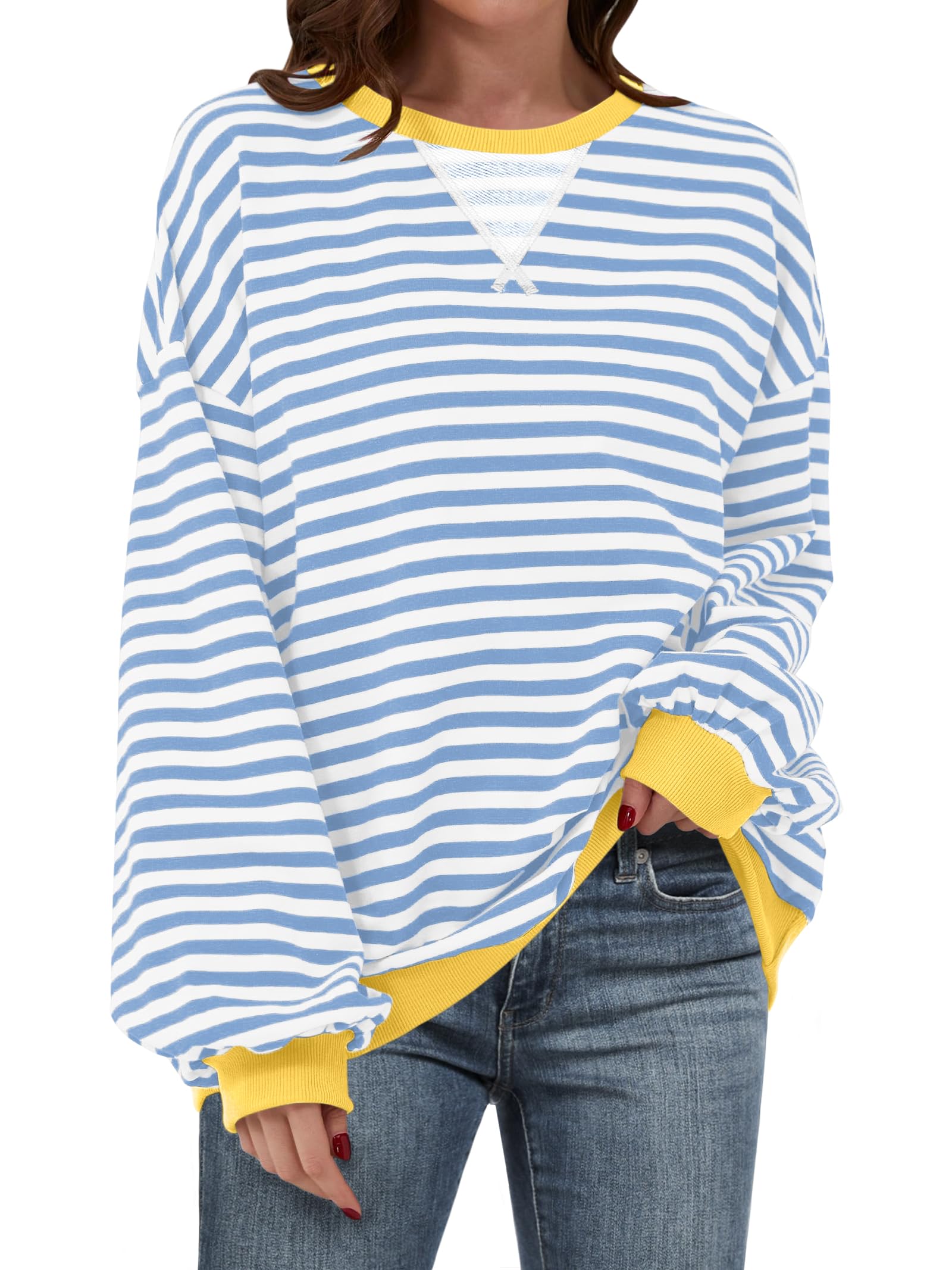 Women's Striped Oversized Sweatshirt (Buy 2 Free Shipping)