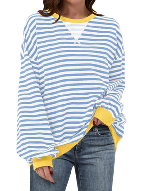 Women's Striped Oversized Sweatshirt (Buy 2 Free Shipping)