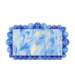 Marbled Acrylic Clutch Bag