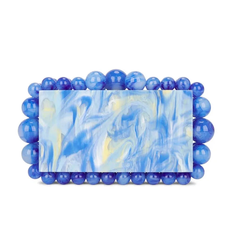 Marbled Acrylic Clutch Bag