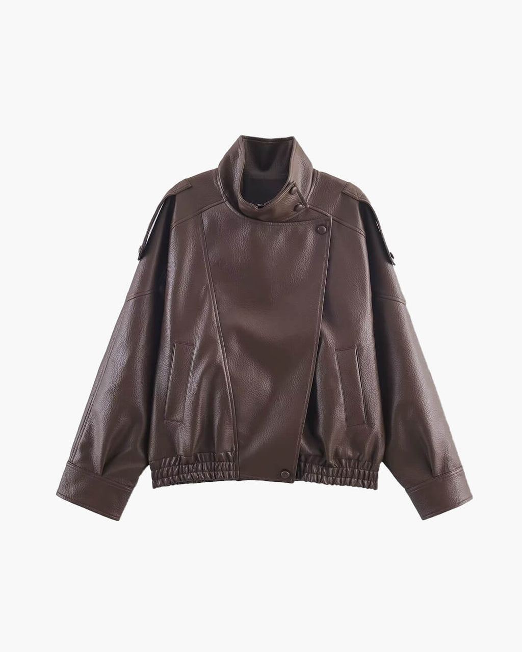Violetta asymmetrical leather jacket