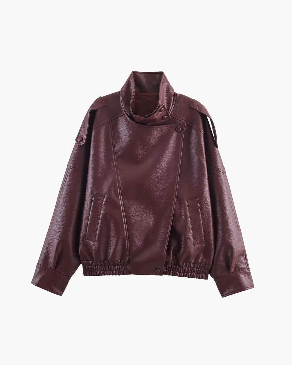 Violetta asymmetrical leather jacket