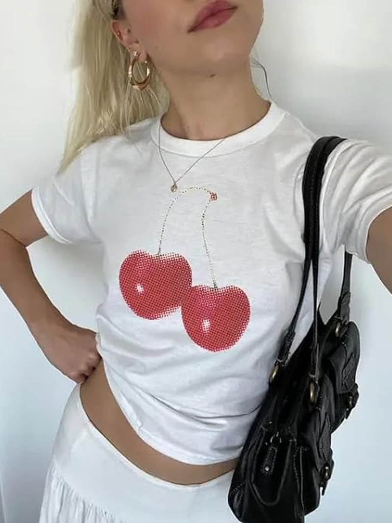 Cherry graphic print T-shirt