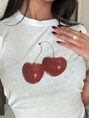 Cherry graphic print T-shirt