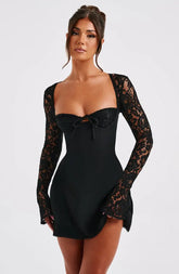 Louise mini dress with lace details