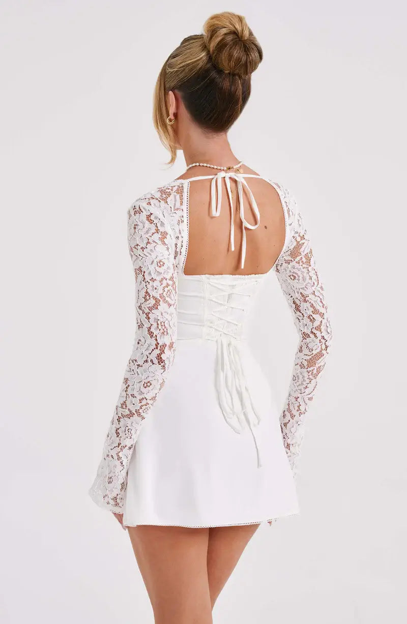 Louise mini dress with lace details