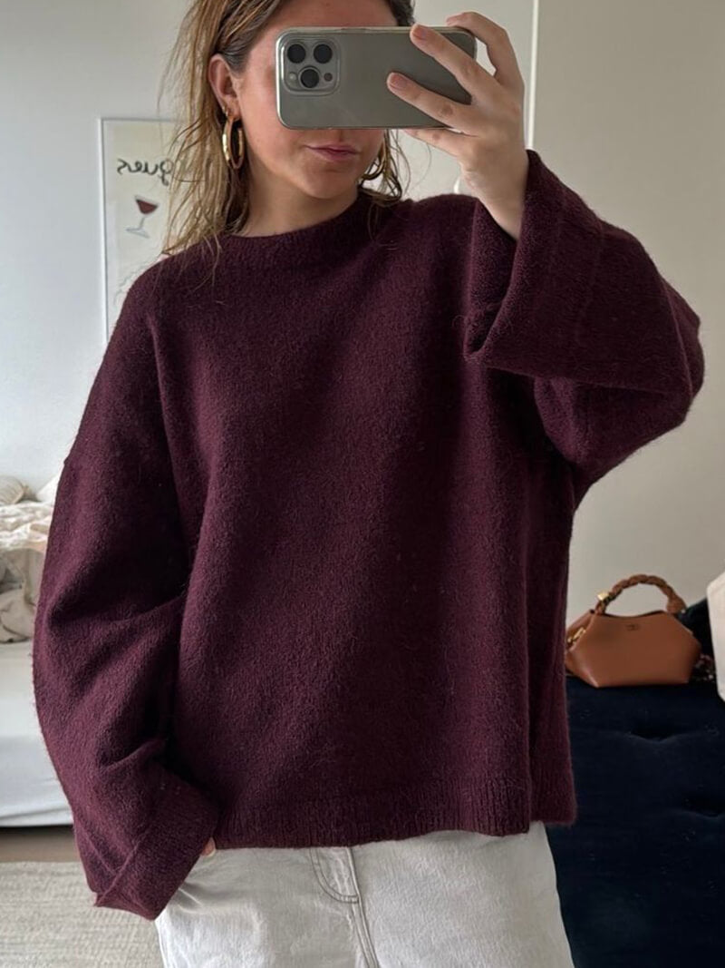 Shiela Burgundy Pullover