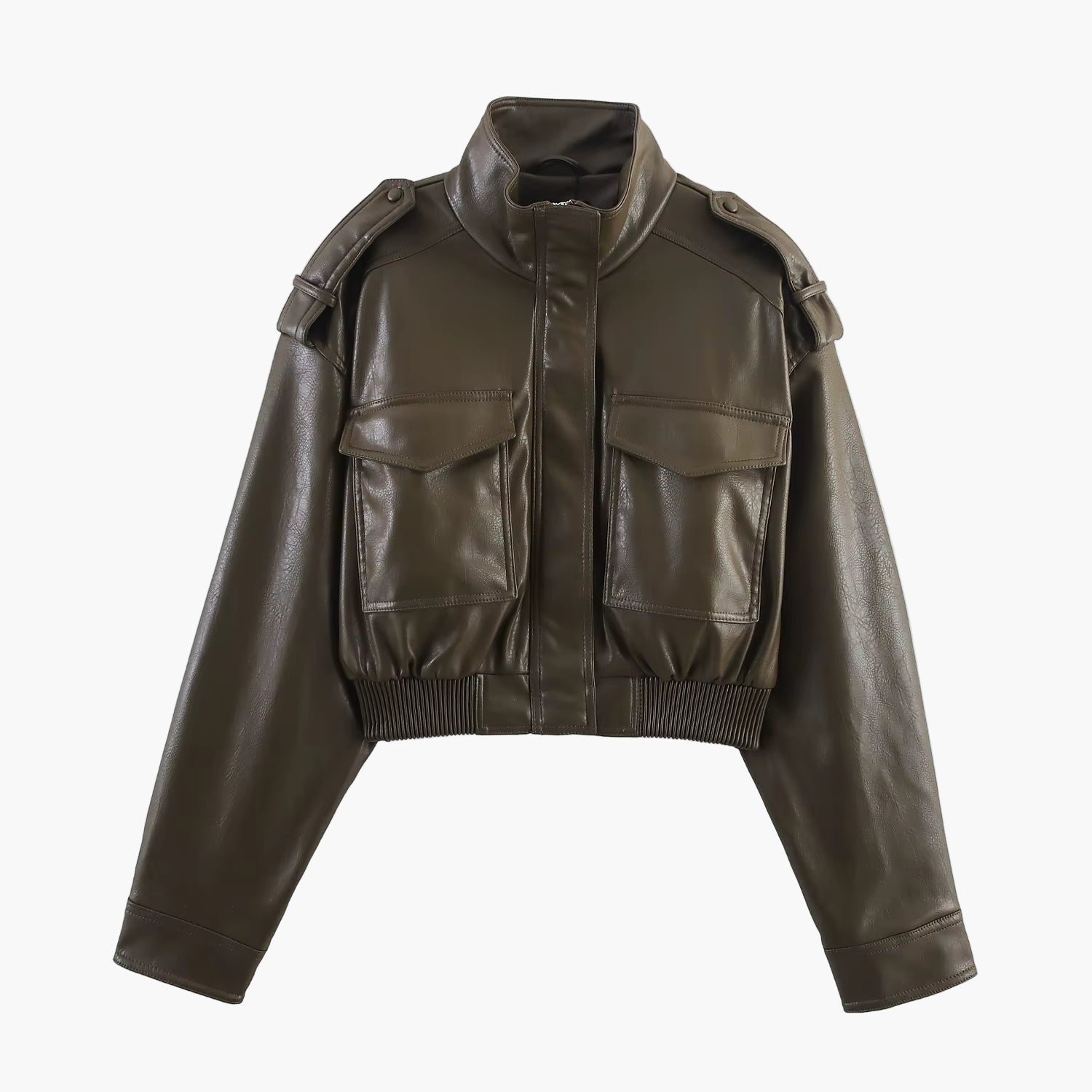 Taty Leather Bomber Jacket