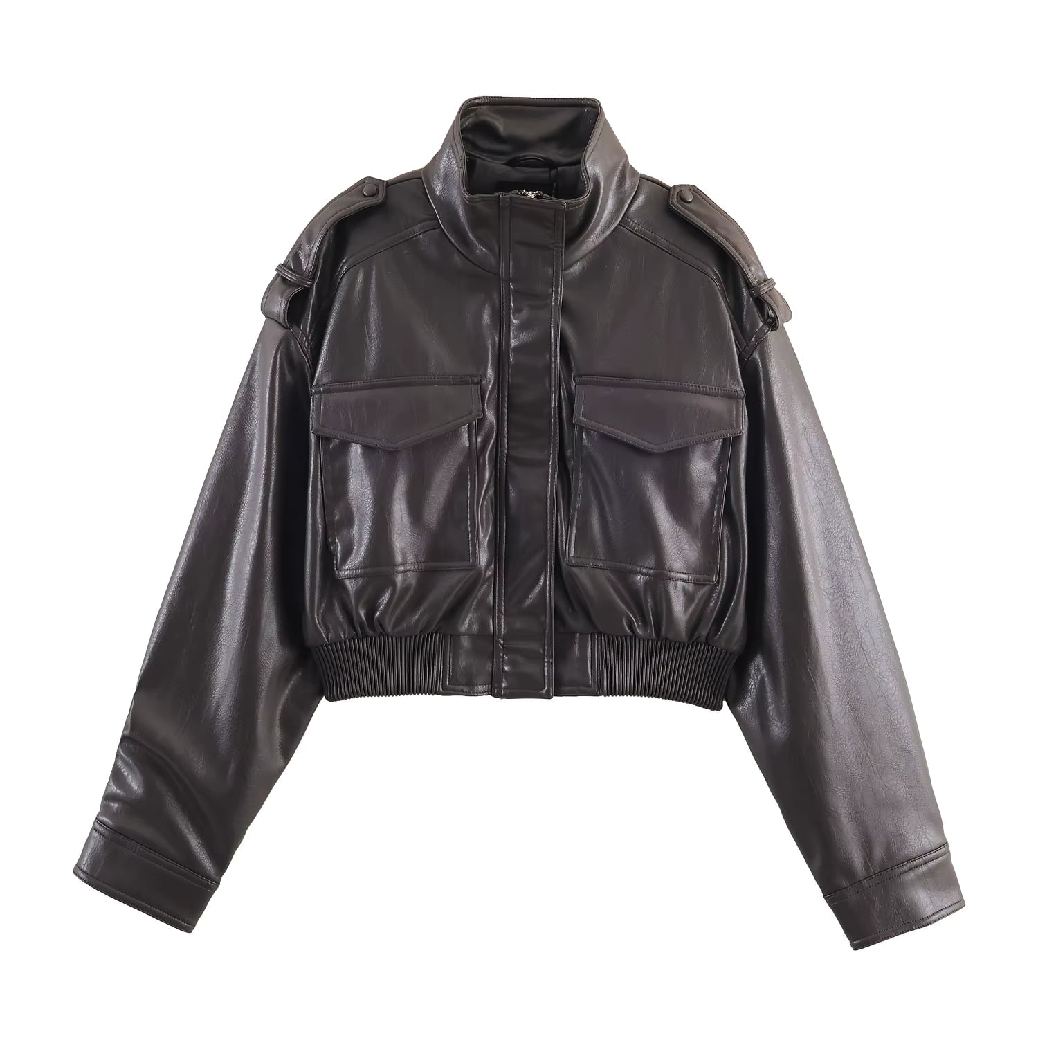 Taty Leather Bomber Jacket