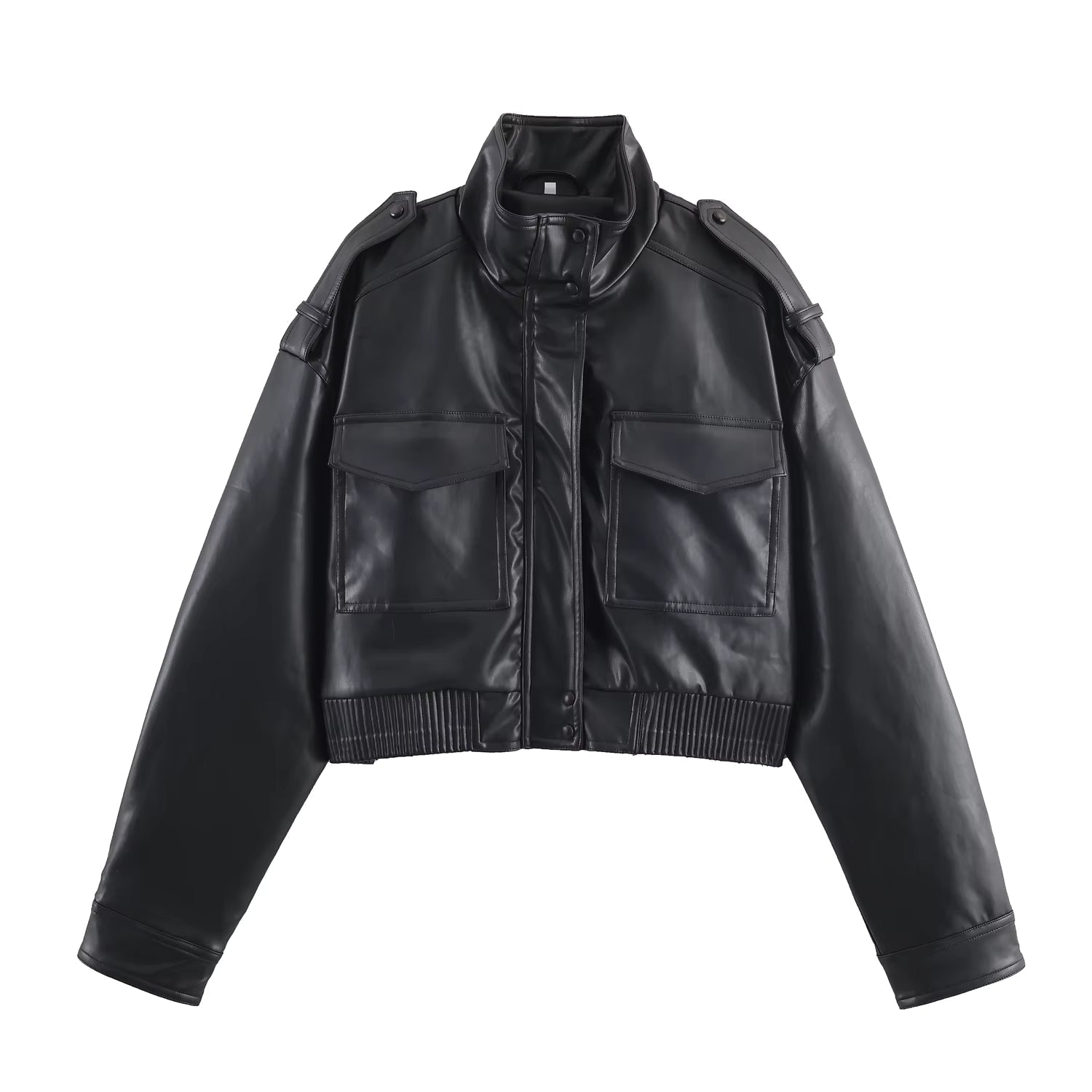 Taty Leather Bomber Jacket