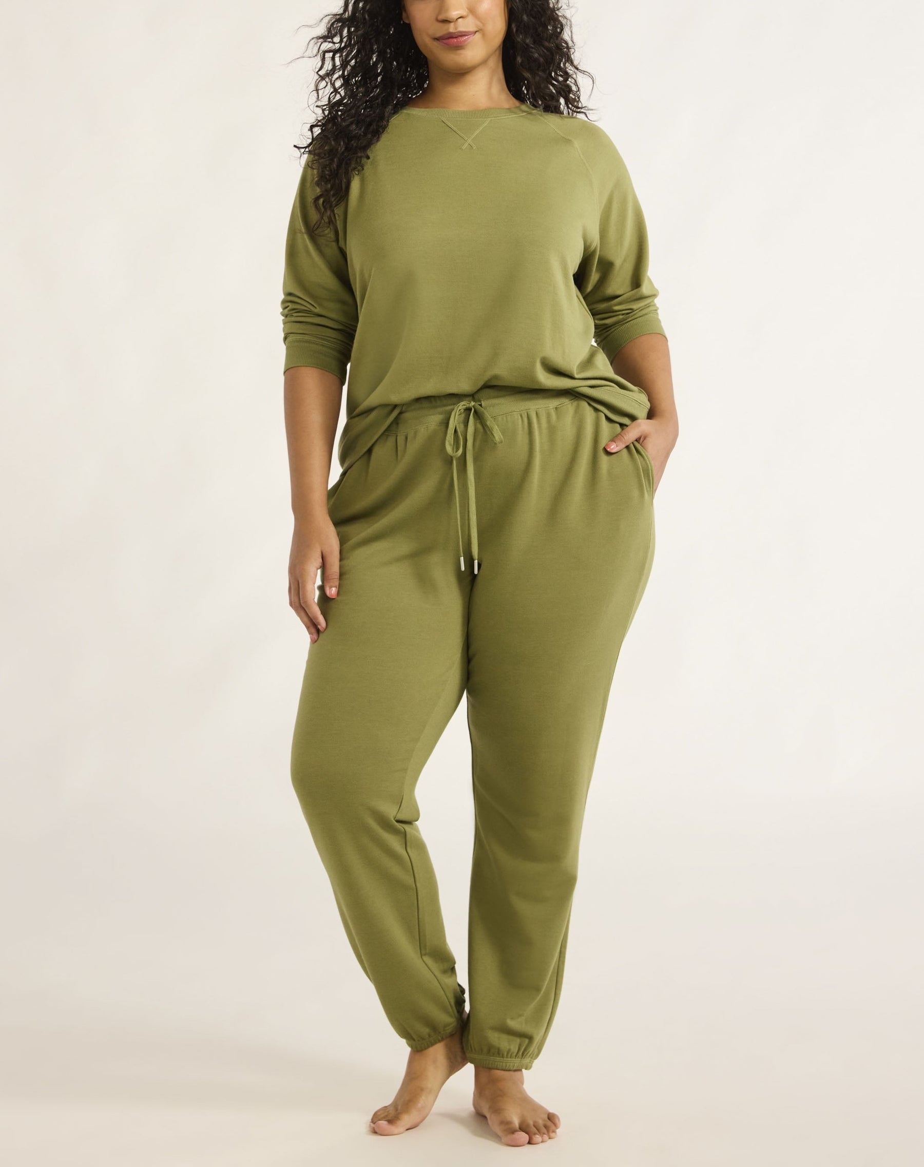 Women's French Terry Cloth Top and Jogger Pants Set (Buy 2 Free Shipping)