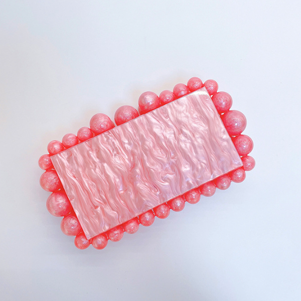 Marbled Acrylic Clutch Bag