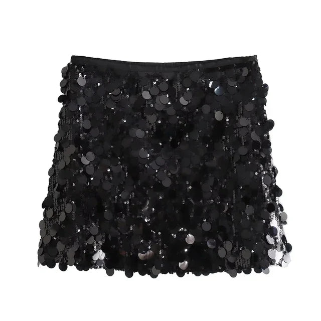 Stella glitter mini skirt