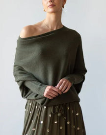 New Asymmetric Draped Jumper - One Size (Buy 2 Free Shipping)