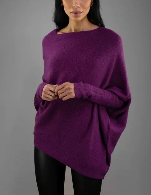 New Asymmetric Draped Jumper - One Size (Buy 2 Free Shipping)