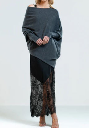 New Asymmetric Draped Jumper - One Size (Buy 2 Free Shipping)