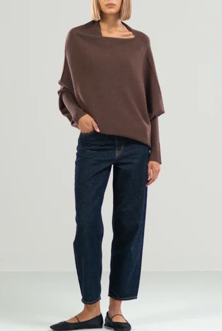 New Asymmetric Draped Jumper - One Size (Buy 2 Free Shipping)