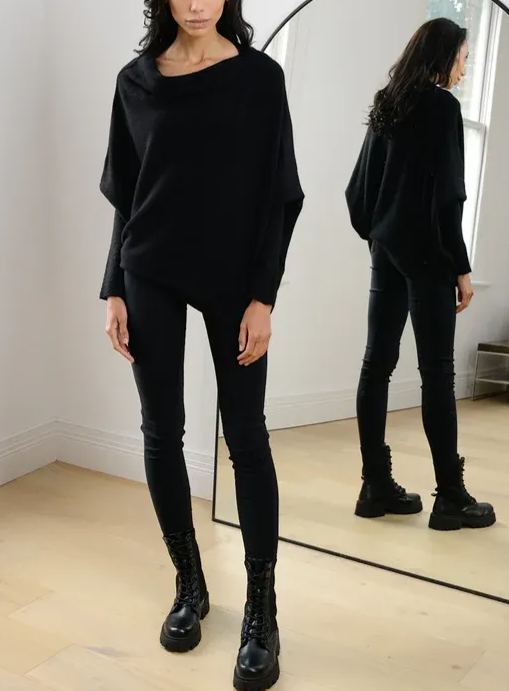 New Asymmetric Draped Jumper - One Size (Buy 2 Free Shipping)