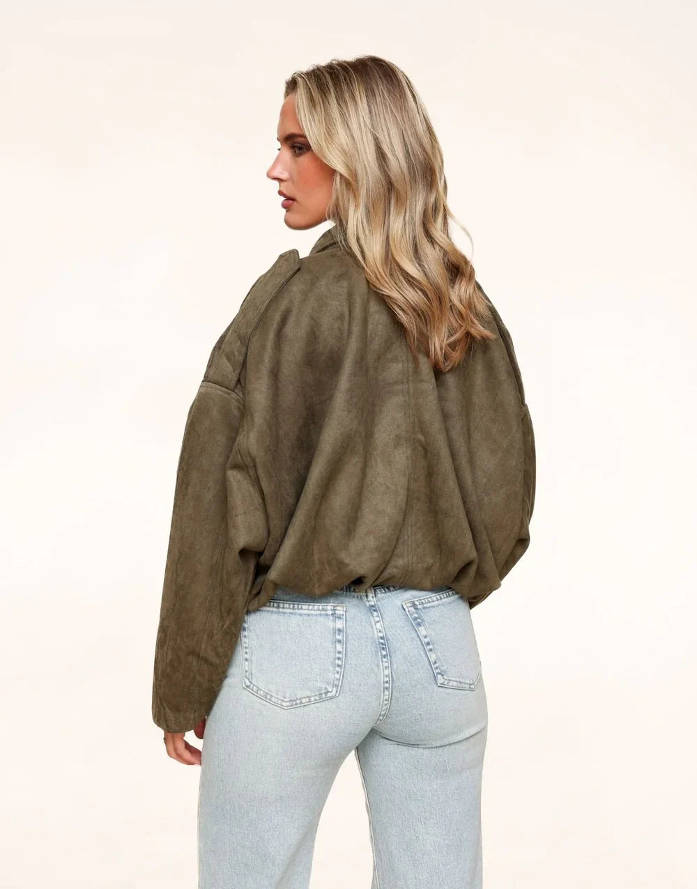 Suede Bomber Jacket