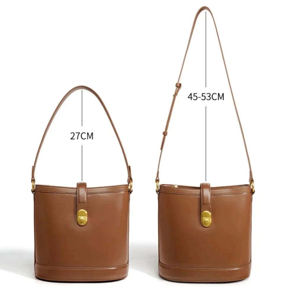 Genuine Leather Andreza Bucket Bag