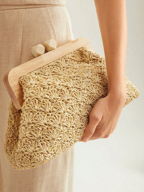 Embroidered Mia Clutch Bag